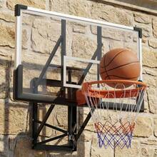 Gaderth 54 Inch Wall Mounted Basketball Hoop, 8-10 FT Adjustable Height Shatterproof PC Backboard Basketball Goal With 18 Inch Solid Rim For Indoor & Outdoor Use, Home, Gym, Backyard - Black 54inch - View 9