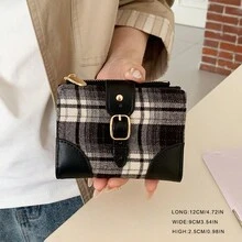 條紋女款極簡主義高級多格雙折錢包 ID 持卡夾卡片夾零錢包 - 彩色 - 查看 7