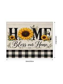 1 pieza Camino de mesa con patrón de girasol a cuadros amarillo & blanco, estilo campestre, decoración del hogar y cocina, 1 pieza camino de mesa, 4 piezas manteles individuales, 1 pieza funda de almohada, juego de camino de mesa & manteles individuales, múltiples combinaciones de productos disponibles, decoración del hogar suministros para fiestas interiores & exteriores, decoración de habitación. Adecuado para decoración del hogar y cocina en primavera & verano y decoración de fiestas - Multicolor - Ver 7