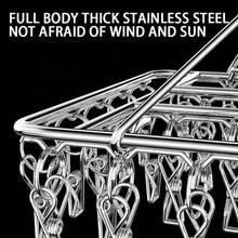 Stainless Steel Clothes Hanger, Available In 10, 20 Or 40 Hook Models. Features Wind-Proof Design And Rotating Hooks. Perfect For Hanging Socks, Bras, Underwear And Laundry Accessories. Ideal For Balcony, Dorm Room And Closet Organization - Multicolor - View 7