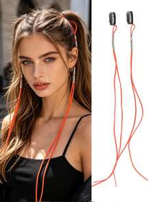 2-Pack Red/Blue/Pink/Orange/Dark Green Bobbi Hair Clips, Party And Holiday Decorations - Multicolor - View 7