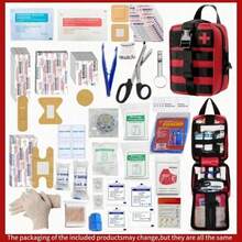 1 Conjunto - (160pcs/21pcs Conjunto) Kit de Primeiros Socorros, Múltiplos Acessórios de Primeiros Socorros, Curativos Combinados Respiráveis e à Prova d'Água e Outros Acessórios Relacionados ao Ar Livre, Atendendo às Necessidades Básicas de Primeiros Socorros para Família, Viagem e Bolsa (21/15/12pcs Conjunto) - 1 conjunto - Visão 3