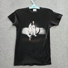 Men's Black Graphic Print Band T-Shirt Short Sleeve Logo - 黑色 - 查看 1
