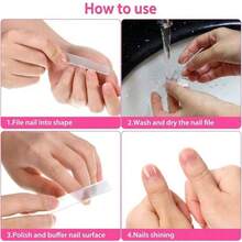 2Pcs Square Nano Glass Nail File Strips, Physical Nail Repair Polisher Without Damage, High-Quality Manicure & Nail Art Tools, Travel & Home Care Kit, Bulk Wholesale Pack - Silver - View 6