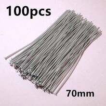 100pcs 20-70mm Length Stainless Steel Ball Head Pins/Eye Head Pins/Flat Head Pins DIY Jewelry Making Accessories Findings - Steel - View 19