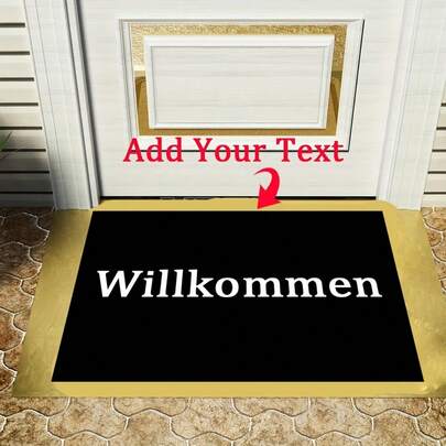 Personalized Custom  Text/Logo Patterns, Made Of 2D Digital Printing Technology, For Material Area Carpets, Door Mats, Floor Mats, And Outdoor Carpets. Comfortable Home Decoration Mats With Water Absorption And Anti-Slip Properties.