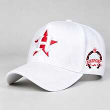1 Topi Baseball Fashion Pria Motif Huruf Gothic Bintang Merah "H", Desain Dapat Disesuaikan, Cocok Untuk Olahraga Luar Ruangan, Perjalanan, Dan Lari - beraneka warna - View 4