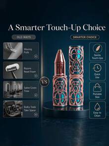 3-In-1 Rechargeable Facial, Eyebrow And Body Hair Remover - Lipstick-Sized Portable Trimmer, Perfect For Travel | Ideal Gift - View 8