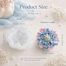 1pc 3D Large Flower Cushion Silicone Mold, Aesthetic Flower Cushion Candle Mold, For Room Decor, Exquisite Pleated Petal Soap Mold, For DIY Handmade, Elegant Large Flower Cushion Pattern, For Desktop Decor Gift - A - View 10