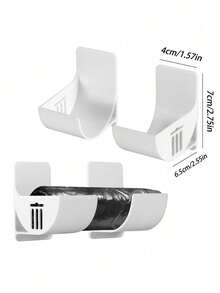 Wall-Mounted Portable Trash Bag Storage Rack, Adjustable Kitchen Cabinet Door Hanging Organizer Accessory, Home Sorting And Organizing, Practical Small Item For Kitchen And Bathroom Renovation - One Size - View 4