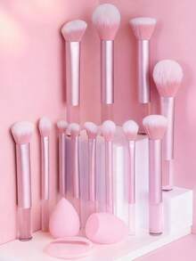 12-Piece Long Handle Makeup Brush Set - Professional Makeup Brushes, Complete Set Of Powder Brush, Eyeshadow Brush, Blush Brush - Multicolor - View 4