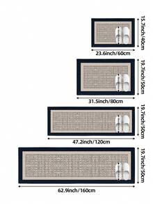 DAJIANG 1 buah Karpet Panjang Vintage untuk Dapur, Cocok untuk Kamar Mandi, Dapur, Luar Ruangan, Dalam Ruangan, Lorong, Kamar Tidur, Ruang Tamu, Karpet Samping Tempat Tidur, Dapat Dicuci dengan Mesin, Keset Pintu Masuk yang Mudah Dibersihkan, Bagian Bawah Anti Selip, Dekorasi Kamar Tidur, Dekorasi Kamar Mandi - Khaki - View 3