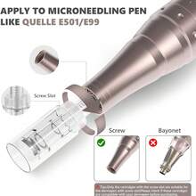 15-5PCS Microneedle Replacement Needles, Threaded Cartridge For Skin Pen, Threaded Connection Cartridge, Facial Skin Care Microneedle Massage Roller, Skincare Tool - Silver - View 4
