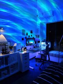 【Aurora Projector】北極光投影燈 LED 銀河星空夜燈,適合臥室、家庭劇院裝飾、聖誕節、萬聖節、婚禮、派對節日禮物,兼容行動電源與適配器 - 多色光 - 查看 3