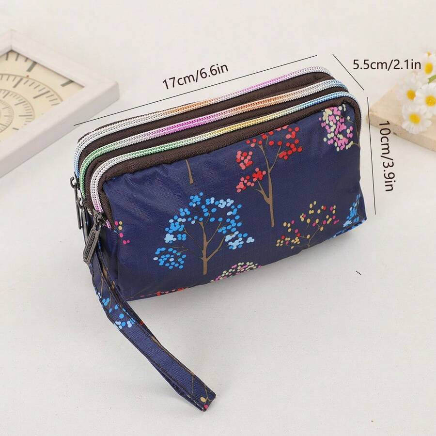 Women's Clutch Bag, 3-Layer Long Wallet, Large Capacity Key Pouch, Casual Phone Bag, Women's Wallet - Multicolor - View 1