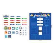 hoojojo 1 Set Blue Calendar Felt Wall Chart, Behavior Reward Wall Chart, Decorative Wall Chart, Interactive Classroom Teaching Prop, Back To School Essential, Suitable For Classroom And Office - Multicolor - View 10