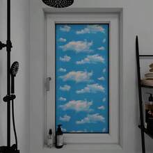 1 Rolo de Papel de Parede Autoadesivo Céu Azul & Nuvens Brancas, Papel de Contato Azul Removível, Adequado para Sala de Estar, Quarto, Cozinha, Hotel, Parede de Bottom de TV, Decoração Doméstica, Adesivo de Parede, Tampo de Mesa de Mármore, Armário, Reforma de Móveis, Papel de Parede Removível DIY - Céu azul e nuvens brancas - Visão 9