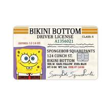 SpongeBob SquarePants 2入姓名貼貼紙 DIY 裝飾精緻 銀行卡情侶學生學習用品貼花貼片文件女孩生日禮物 - 彩色 - 查看 4