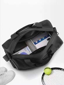 1pc Sports Gym Bag, Dry & Wet Separation, Women's Training & Swimming Bag, Large Capacity - Black - View 6