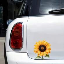 Exquisite Waterproof Car Stickers Featuring Sunflower And Water Droplet Patterns, Suitable For Cars And Laptops. Smooth And Scratch-Resistant Coating, Adding Irresistible Charm To Your Beloved Car! Perfect For Decorating Bumpers, Trucks And SUVs. - A - View 3