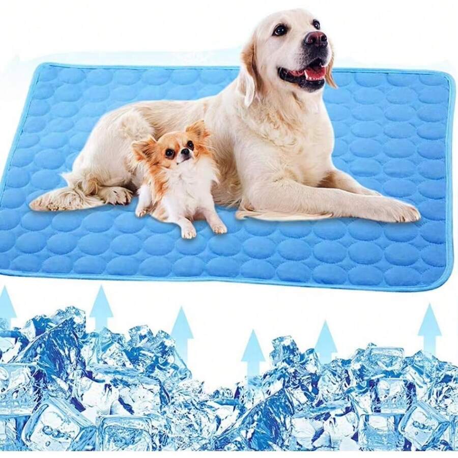 Summer Ice‑Silk Cooling Mat, Pet Cool Mat, Temperature‑Reducing Ice Pad, Dog & Cat Bed Mat, Breathable Cool Summer Mat, Scratch‑Resistant Sleeping Pad(Dog/Dog Stuff/Dog Accessories/Pet Supplies/Dog Supplies/Puppy)