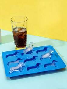 1pc 3D Dachshund Chocolate Cake Mold - Dachshund Mold, Dachshund Mold, Dachshund Cake Mold, Baking And Cooking Decoration, Easy Release Silicone Tray, With Multiple Compartments, Simple Barrel Design With Lid - A - View 6