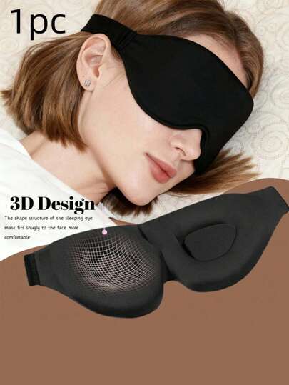 1pc Side Sleeper Sleep Mask, 3D Contoured Side Sleeping Eye Mask, Total Blackout 3D Sleep Mask, Soft Breathable Eye Mask, Unisex, Relaxing Zero Pressure Night Use