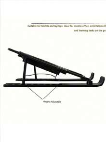 USB Cooling Laptop Stand, Adjustable Height Ergonomic ABS Laptop & Tablet Riser, Foldable Portable Desktop Holder For Office & Daily Use - View 9