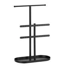 1pc Jewelry Organizer Hanging With Metal Multi Tier Necklace Display Stand Holder For Bracelets Earrings Rings Pendant Storage Rack Display Solution - Multicolor - View 10