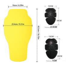 1 pieza Conjunto de equipo de protección para motociclismo, incluye armadura para la espalda, armadura para hombros de motocicleta todoterreno, armadura para codos, equipo de protección para montar, regalo esencial para motociclistas - A - Ver 3