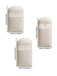 1Pc Down Jacket Compression Dust Cover Wardrobe Clothes Dust Bags, New Transparent Window Hanging Hanger Bags With Self-Compression Zipper - 40% Compression, Suitable For Bedroom, Home And Dorm, Can Store Down Jackets, Suit, Shirts And Other Clothes - Multicolor - View 3