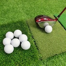 15 st realistiska golfbollar i skumgummi – lämpliga för inomhus-/utomhusträning, kan användas för svingträning/slag/chipping/puttning, träningshjälpmedel för golf – lämpliga för nybörjare till proffs, hållbara och långlivade för golfsportsträning - Vitt - Visa 4