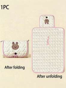 1pc Baby Bear & Rabbit Waterproof Changing Pad, Convenient Multifunctional Diaper Bag, Foldable & Portable, Gift For Baby - Baby Diaper Pad - View 10