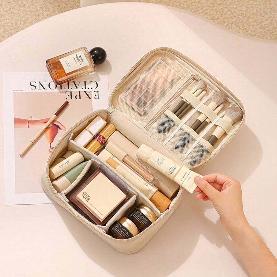 Extra Large Capacity Makeup Bag, High-End Portable Travel Business Trip Handheld Toiletries Storage Bag, Convenient To Carry For Travel, Essential For Beauty-Loving Girls