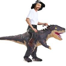 Inflatable Dinosaur Costume For Women Man Adult Cosplay Party Inflatable Ride On Costume Blow Up Funny Costumes Halloween Christmas Carnival Party - Black - View 5