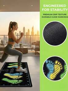 Non-Slip Wear-Resistant Squat Training Mat, Heavy Duty Fitness Mat, Suitable For Beginners, Ergonomic Portable Yoga Mat, Fitness Squat Guide, Mat, Leg And Abdominal Training Mat, Weight Loss Mat, Pilates, Yoga Mat, Fitness Squat Guide Mat - Multicolor - View 4