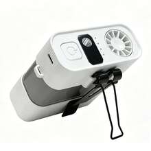 CyberDyer Kipas Pinggang Portabel dengan Lampu LED, Motor Tanpa Sikat 13000-60000 RPM, Dapat Diisi Ulang, 4 Kecepatan, Operasi Senyap, Penjepit untuk Pendinginan Pribadi untuk Berkemah/Konstruksi/Aktivitas Luar Ruangan/Perjalanan - Dipasang di pinggang - View 12