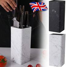 Universal Knife Holder Block – 10x10x23cm Kitchen Tool Storage Rack With Drainer For Chopsticks - View 2