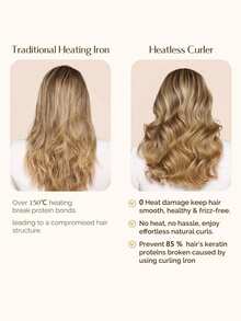 4pcs Heatless Curling Rods, No Heat Required, Can Be Worn While Sleeping, Ultra Soft Ribbon Wrap For Long Hair, Includes Hair Ties And Clips, Suitable For All Hair Types, Can Be Used Overnight - A - View 9