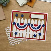 1pc Creativity Independence Day Metal Cutting Die For Scrapbooking And Crafting, Diy Embossing Template, Handmade Card And Gift Card Making Tool. - Multicolor - View 5