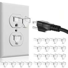 10/20/30 piezas Cubiertas de enchufe estándar de EE. UU., diseño transparente a prueba de descargas eléctricas, fácil de instalar, cubiertas de enchufe de plástico confiables - Multicolor - Ver 5