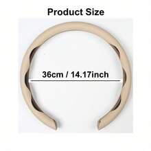 1pc Non-Slip Steering Wheel Cover - Faux Leather (PU Leather/Nappa Leather) + Breathable Holes + Lightweight + Embedded Easy Installation + No Inner Ring; For Car/Pickup/SUV/MPV/Van/D-Shape/O-Shape/Round Steering Wheel - Synthetic Leather (PU Leather/Nappa Leather) - View 3