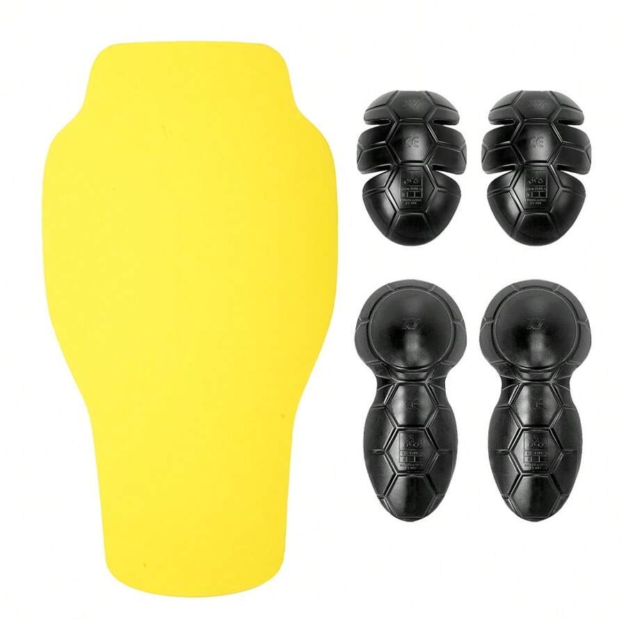 1 pieza Equipo de protección para motociclismo, Rodilleras y coderas para motociclismo todoterreno, Protección de espalda para el jinete, Equipo de protección antideslizante y anticolisión de PU, Esencial para jinetes masculinos y femeninos