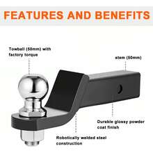 Trailer Hitch Ball Mount With 2in Drop 7500lb - A - 查看 4
