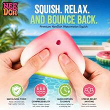 FunSquish Realistic Watermelon Squishy Toy - Cute Slow Rebound Squeeze Fidget Toy For Stress Relief, Anxiety Reduction & Mood Boosting, - Beige - View 4