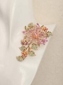1pc Creative Colorful Flower Long Brooch, Vintage Insect Lapel Pin For Suit, Suitable For Ceremony Banquet Corsage Accessory, Perfect Gift Choice - Color - View 6