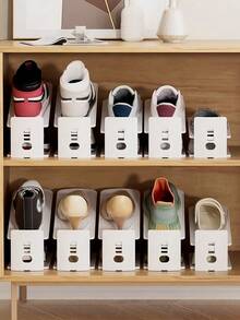 Thick Double-Layer Adjustable Shoe Rack Foldable Design Space-Saving Shoe Cabinet For Home Entryway And Dorm Use No Installation Multi-Tier Shelving For Comfortable Everyday Organization Easy Accessibility Restores Tidy Hallway Area While - Multicolor - View 10