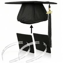 GIURKUU 2026 Graduation Cap Strap, Graduation Cap Strap, Anti-Slip Graduation Cap Strap, Graduation Cap Accessories, Anti-Slip Graduation Cap Strap For Curly Hair, Graduation Cap Headband Accessories - Transparent Headband - View 8