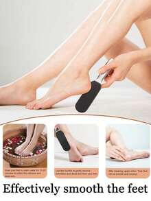 21/11/10pcs Stainless Steel Double-Sided Foot File Set, With Replaceable Coarse And Fine Sandpaper, Durable Foot Skin Removal Tool, One-Piece Sturdy Construction, Suitable For Home, Foot Bath SPA, Professional Pedicure Tool For Removing Hard Dead Skin And Cracked Heels, Foot File, Foot Care, Pedicure Tool Set - Multicolor - View 3