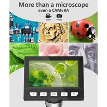 HD Digital Microscope With 4.3-Inch Screen, 1080P Resolution, And 1000X Magnification. Benchtop Electronic Microscope For Industrial Maintenance. - White - View 2